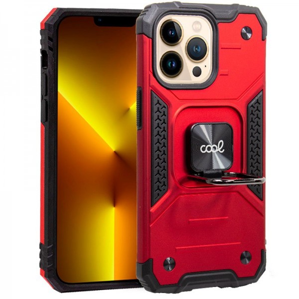 Carcasa COOL para iPhone 13 Pro Max Hard Anilla Rojo D