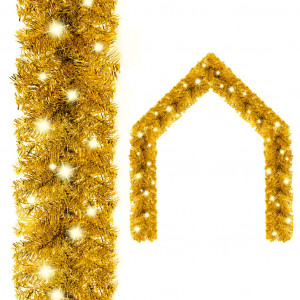 Guirnalda de Navidad con luces LED dorado 5 m D