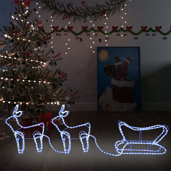Decoração de Natal para jardim de renas e trenó 576 LEDs D