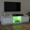Móvel de TV com luzes LED 120x30x36 cm branco 5