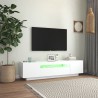 Móvel de TV com luzes LED 160x35x40 cm branco 5