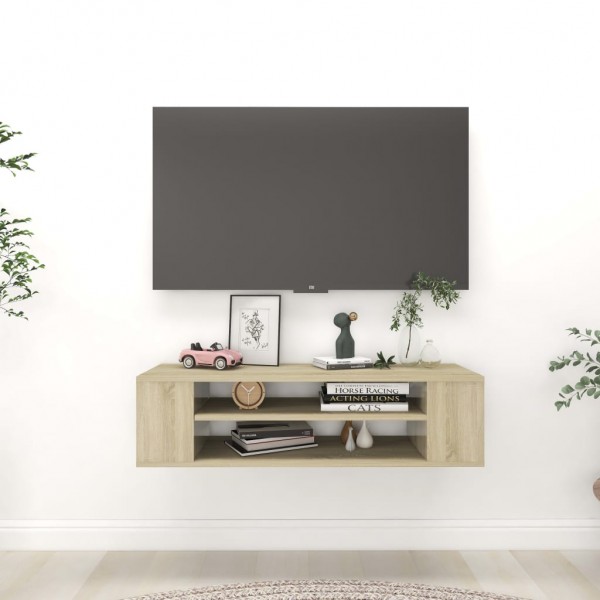 Mobiliário de TV pendente de carvalho Sonoma 100x30x26,5 cm D