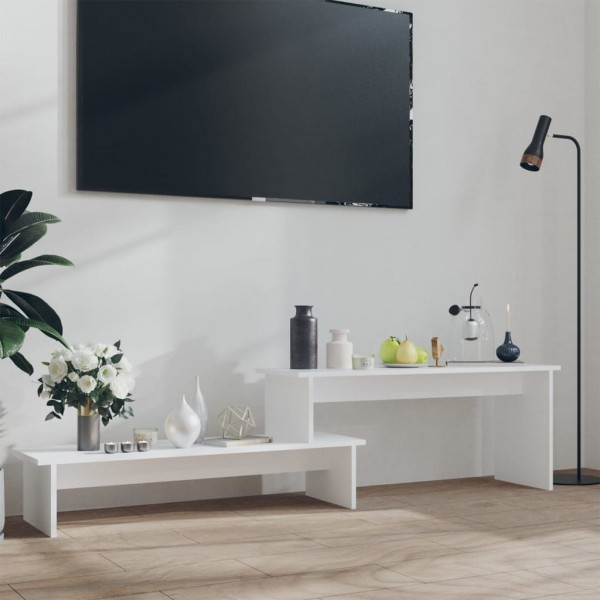 Mueble para TV madera contrachapada blanco 180x30x43 cm D