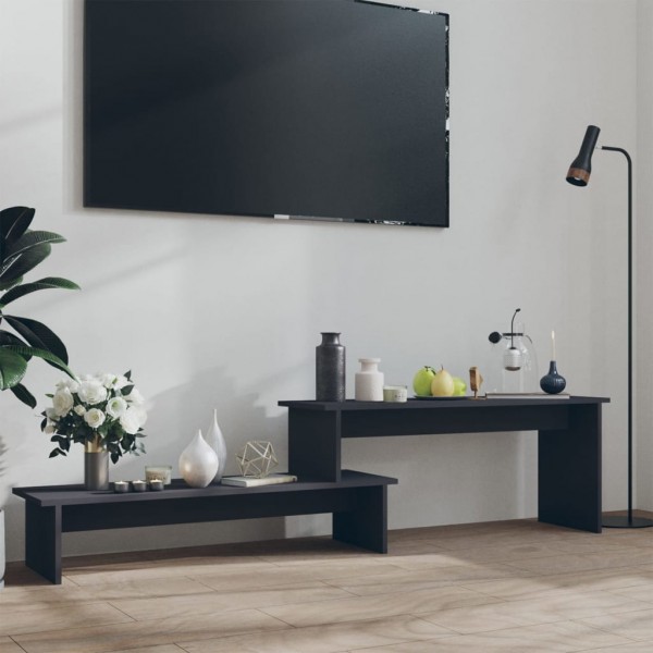 Mobiliário de televisão de madeira contraplacada cinza 180x30x43 cm D