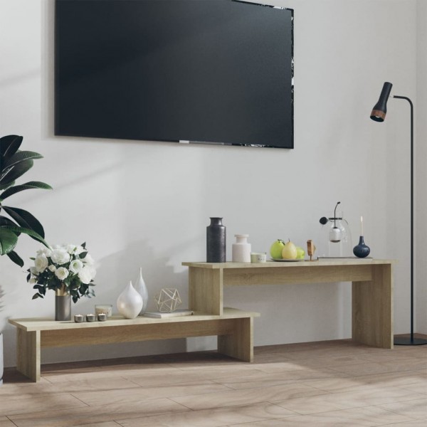 Mueble de TV aglomerado color roble Sonoma 180x30x43 cm D