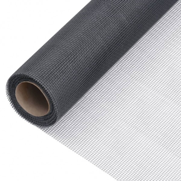 Malla mosquitera de fibra de vidrio gris 80x2000 cm D