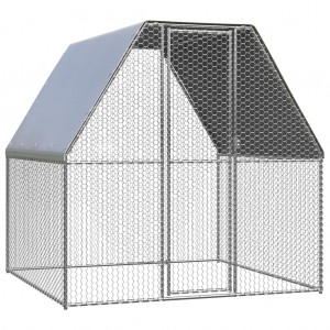 Gaiola para galinheiro externa em aço galvanizado 2x2x2 m D