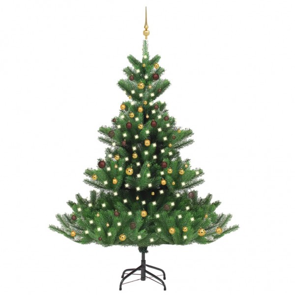 Árbol de Navidad artificial Nordmann Fir LED bolas verde 240 cm Árbol de Navidad artificial Nordmann Fir LED bolas verde 240 cm D