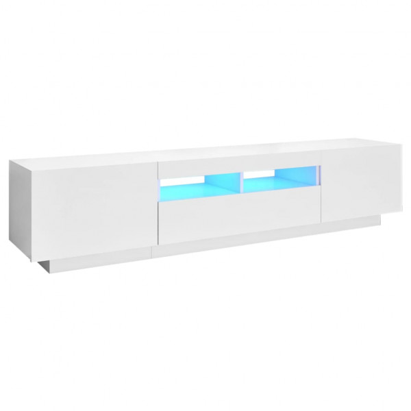 Mueble para TV con luces LED blanco 180x35x40 cm D