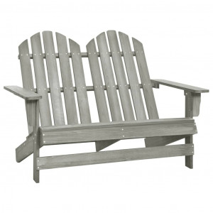 Otomana Adirondack de jardín 2 plazas madera de abeto gris D