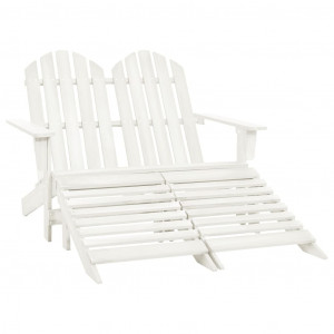 Otomana Adirondack de jardín 2 plazas madera de abeto blanco D