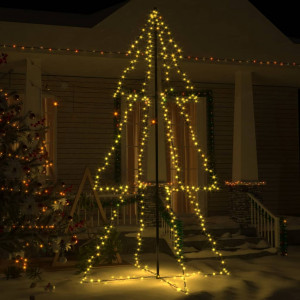 Árbol de Navidad 300 luces LED interior y exterior 120x220 cm D