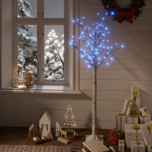 Árbol de Navidad LED azul sauce de interior y exterior 1.5 m D