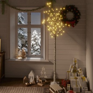 Árbol de Navidad LED blanco cálido sauce interior exterior 1.8m D
