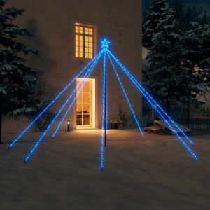 Luces de árbol de Navidad interior 576 LED azul 3.6 m D