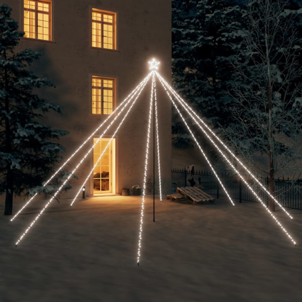 Luces de árbol de Navidad interior 800 LED blanco frío 5 m D