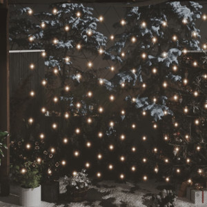 Red de luces de Navidad 204 LED blanco cálido 3x2 m D