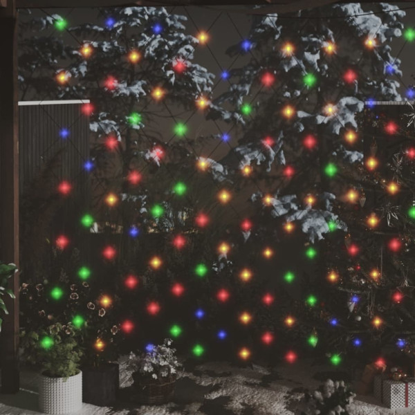 Rede de luzes de Natal 204 LED cores 3x2 m interior/exterior D