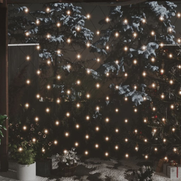 Rede de luzes Natal LED branco quente 4x4m interior/exterior D