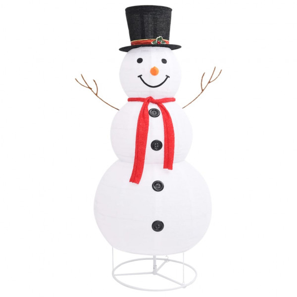 Muñeco de nieve de Navidad con luces LED tela lujosa 180 cm D