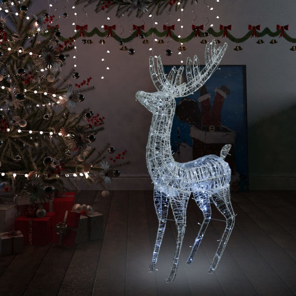 Reno de Natal acrílico XXL 250 LEDs branco frio 180 cm D