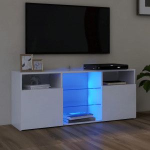 Mueble para TV con luces LED blanco 120x30x50 cm D