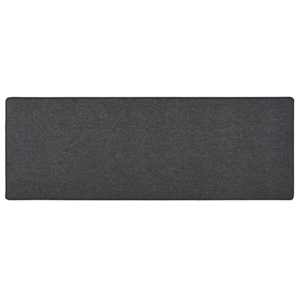 Alfombra de pasillo gris antracita 50x150 cm D