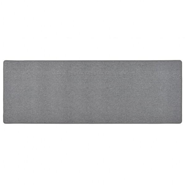 Alfombra de pasillo gris oscuro 80x250 cm D