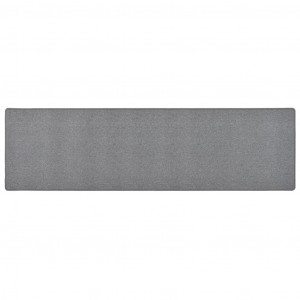Alfombra de pasillo gris oscuro 80x300 cm D