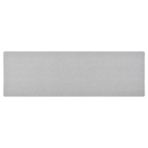 Alfombra de pasillo gris claro 80x250 cm D