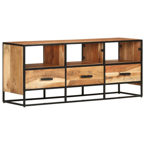 Mobiliário para TV madeira maciça de acacia 110x30x45 cm D