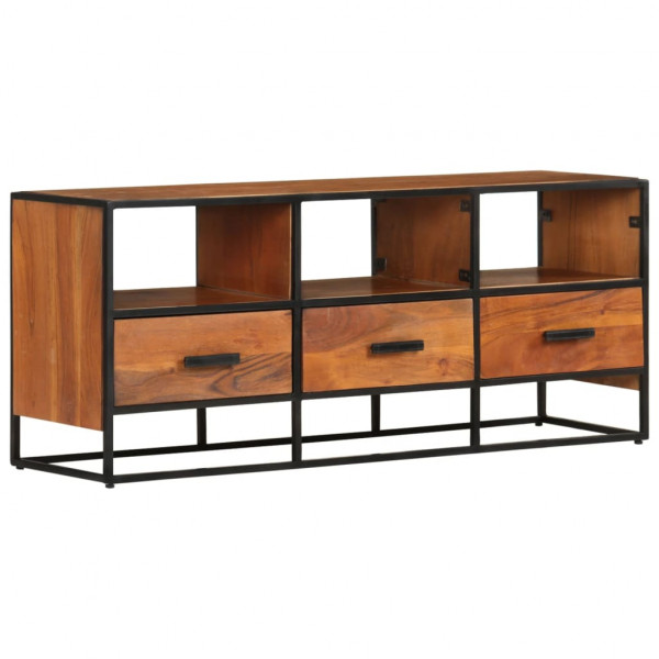 Mueble para la TV madera maciza de acacia 110x30x45 cm D