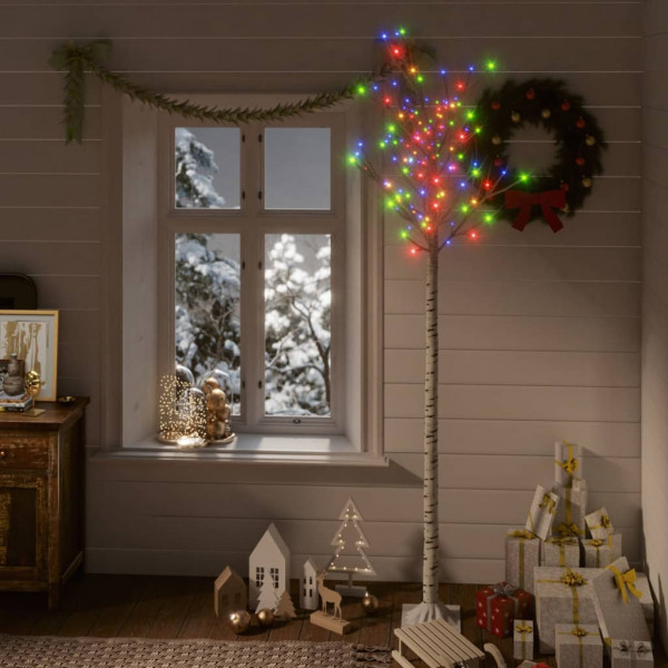 Árbol de Navidad LED de colores sauce interior y exterior 2.2 m D
