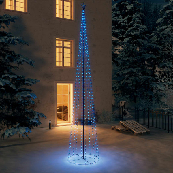 Árbol de Navidad cono 752 LEDs azul 160x500 cm D