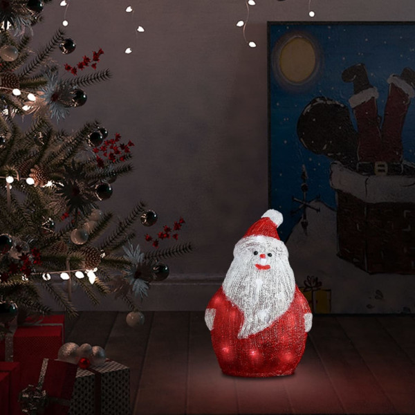 Figura de Papá Noel de acrílico navideño LED 28 cm D