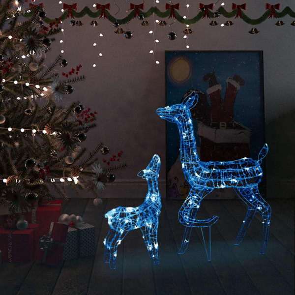 Família de répteis de Natal acrílico 160 LEDs azuis D