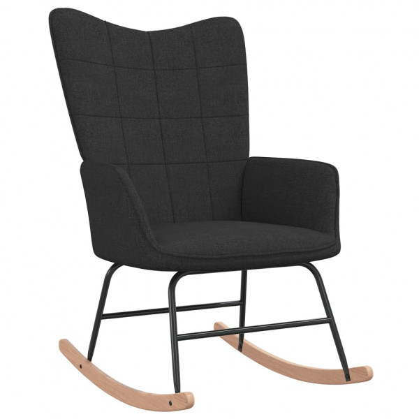 Cadeira de balanço de tecido preto D