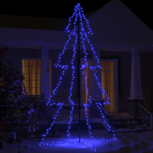 Árbol de Navidad 360 luces LED interior y exterior 143x250 cm D