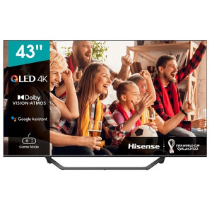 Smart TV HISENSE 43" QLED 4K UHD 43A7GQ negro D