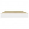 Estante flotante de pared 4 uds MDF roble y blanco 40x23x3.8 cm