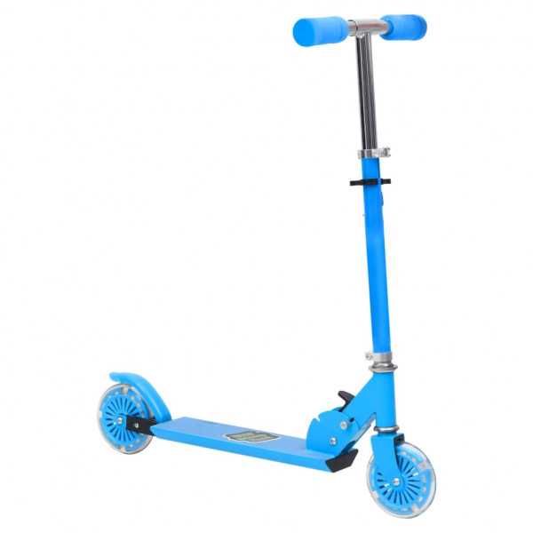 Patinete de niños de 2 ruedas manillar ajustable aluminio azul D