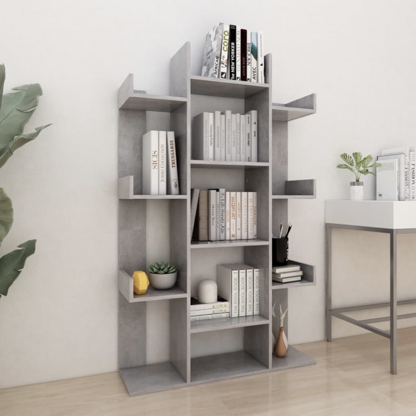 Estantería de aglomerado gris hormigón 86x25.5x140 cm Estantería de aglomerado gris hormigón 86x25.5x140 cm D
