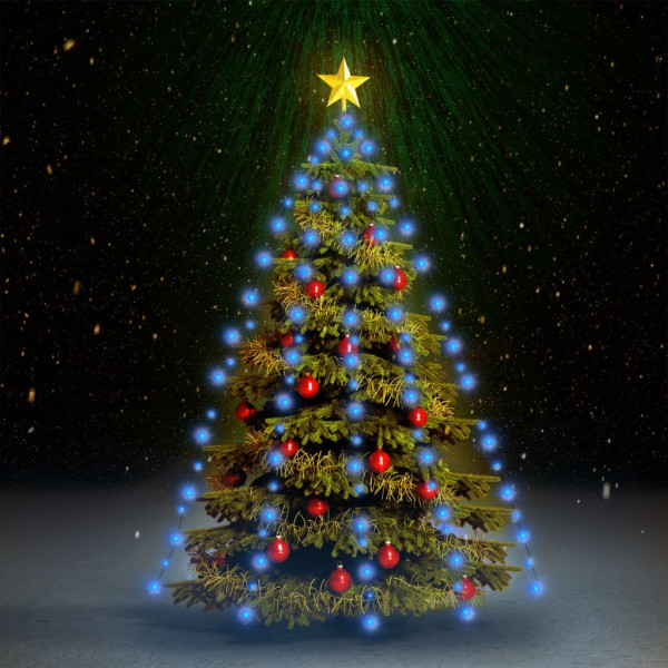 Rede de luzes de árvore de Natal 180 LEDs azuis 180 cm D