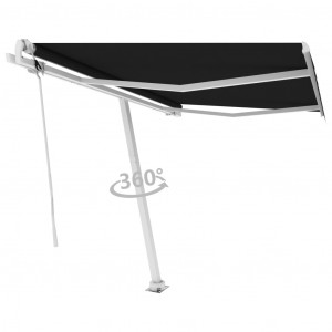 Toldo de pie automático gris antracita 300x250 cm D