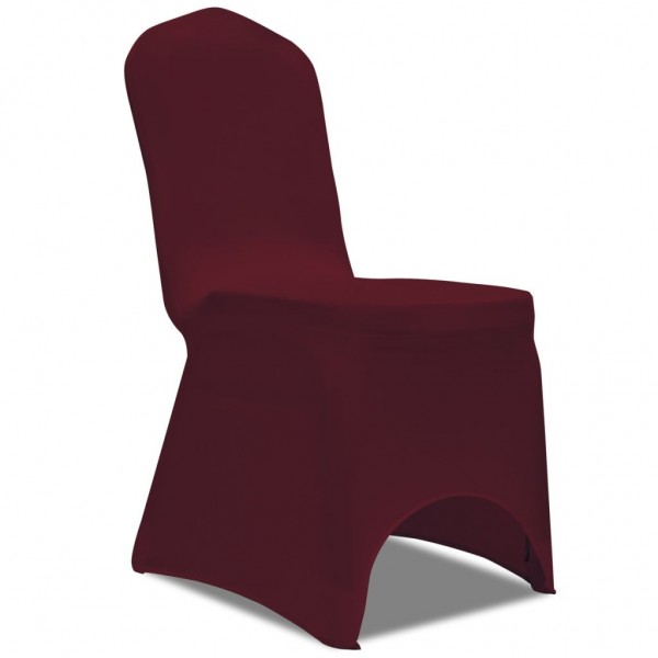 Fundas elásticas para cadeiras. 50 peças. Bordeaux D