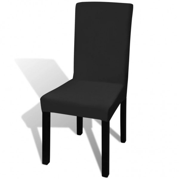 Capa para cadeira elástica recta 6 unidades preta D