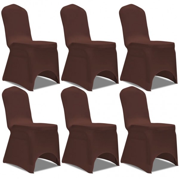 Capa de cadeira elástica 6 unidades marrom D