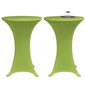 Funda elástica para mesa 2 unidades 70 cm verde D