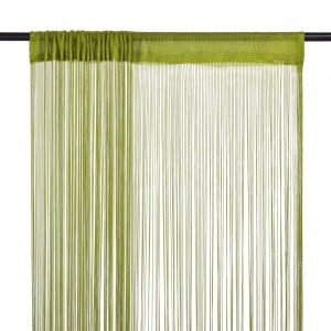 Cortinas de flecos 2 piezas 140x250 cm verde D