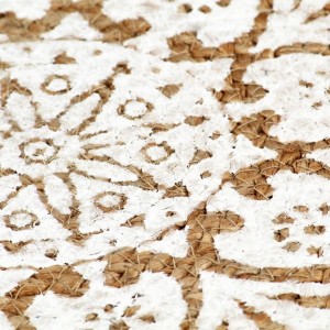 Mantel individual 6 unidades redondo yute blanco 38 cm H